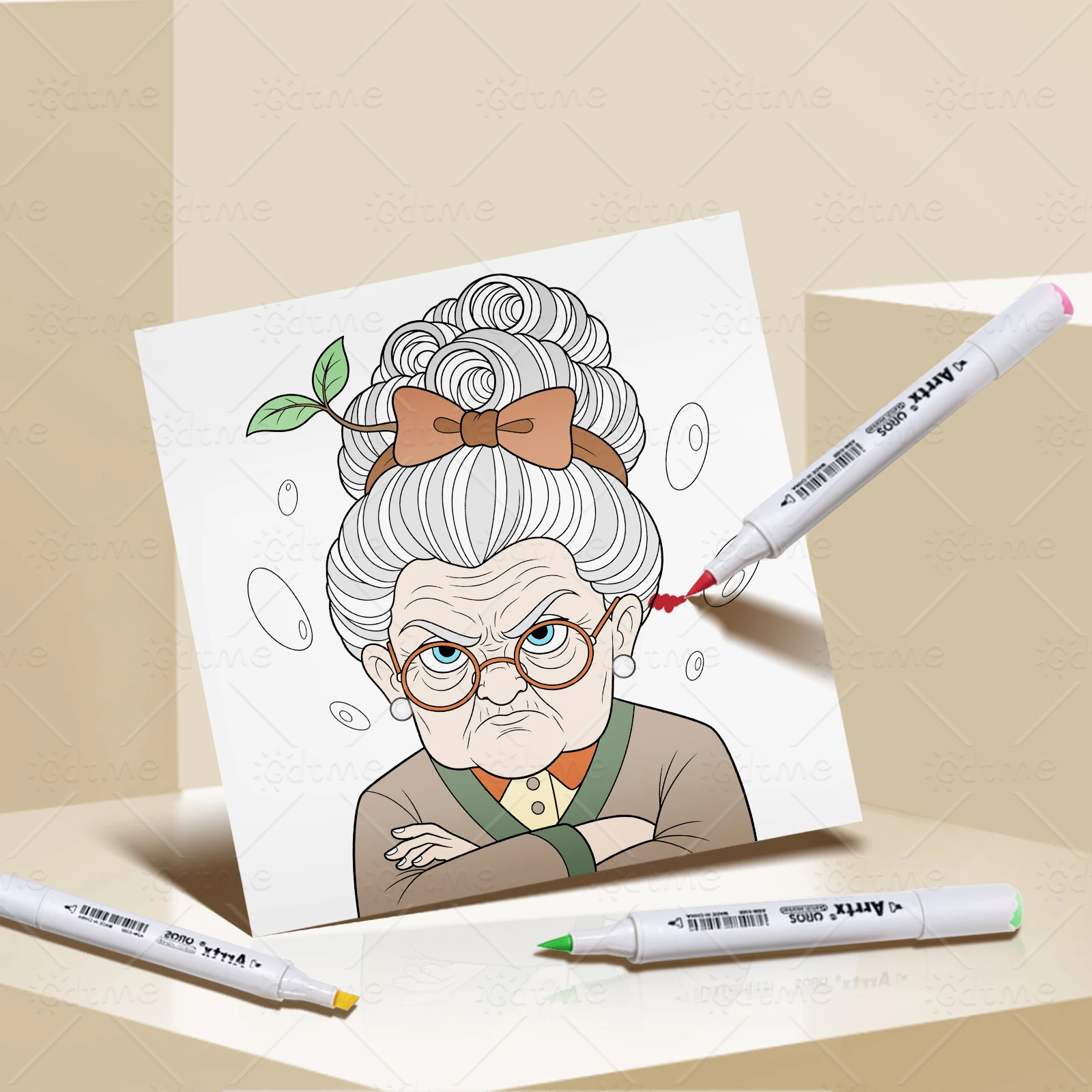 Funny Grandma ﻿ Bold-easy Patterns Coloring Book for Adults Cute Drawing Book Perfect Gift for Party and Birthday image 5