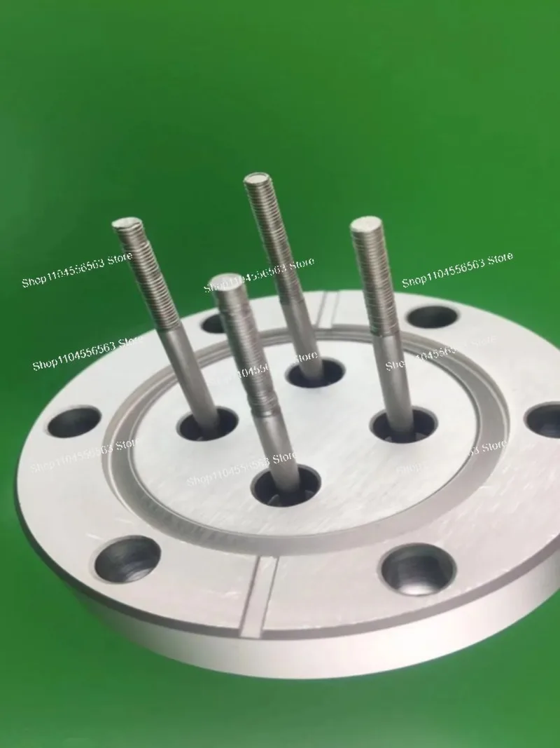High Voltage Insulation CF25 Vacuum Sealed Ceramic Metal Seal Thru Conductive Post Electrode Flange Feedthrough Connector