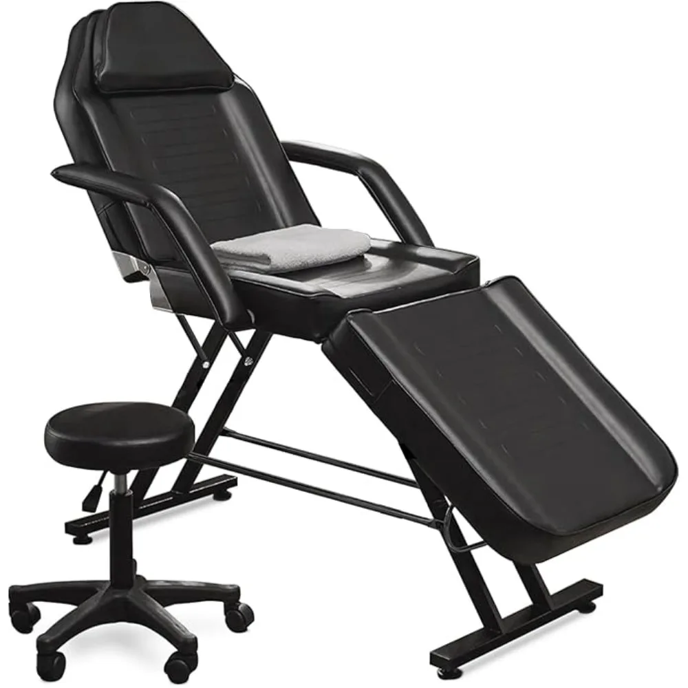 Portable Tattoo Chair, Foldable Massage Table Facial Bed, Professional Spa Chair with Carrying Bag, Adjustable, Customized