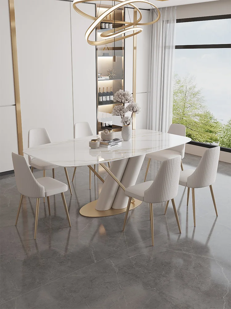 of Rock Plate Dining Table and Chair Combination for High end Small and Medium sized Dining Tables in Restaurants