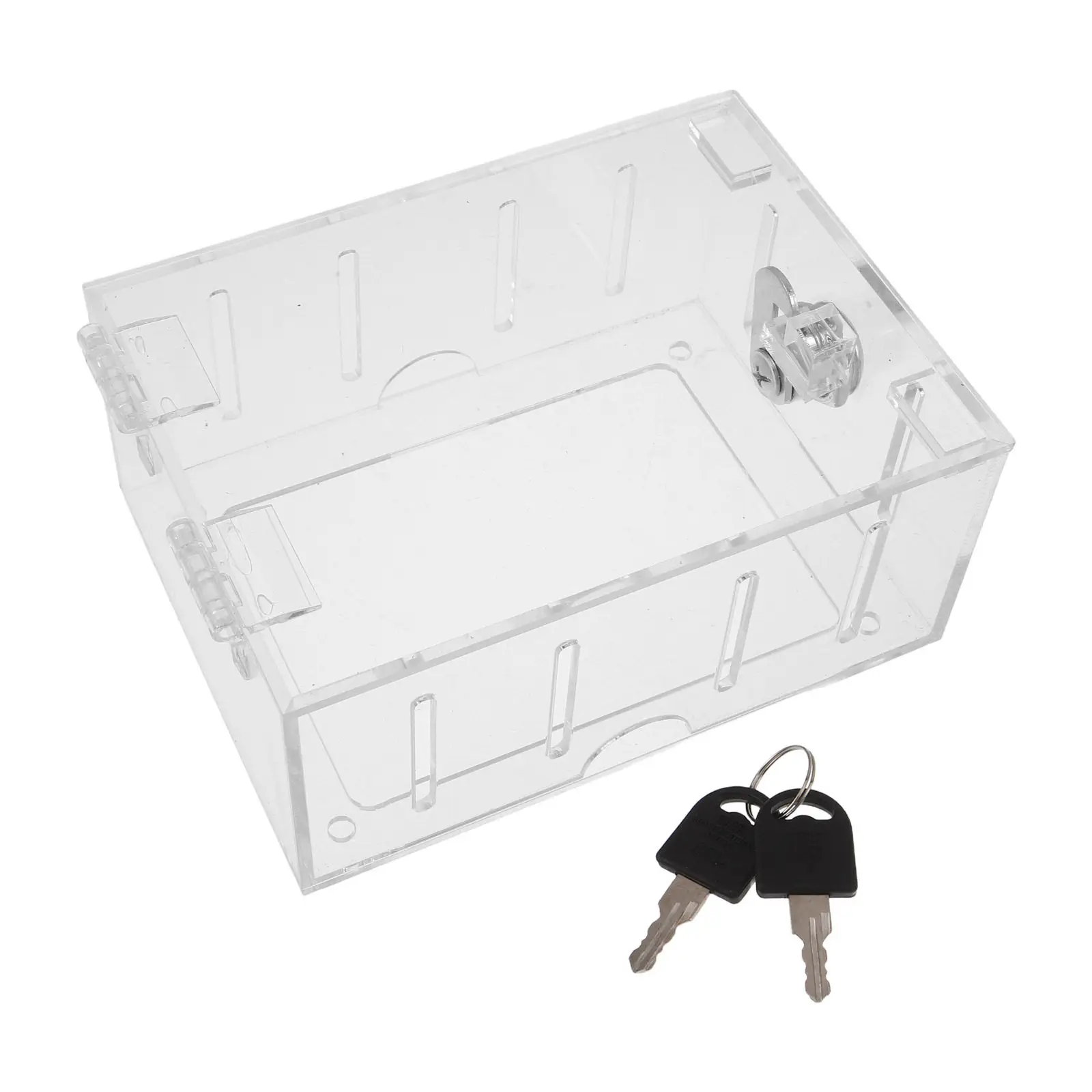 Clear Acrylic Thermostat Lock Box Cover Locking Thermostat Guard 6x4.3 Wall-Mounted Protector Case Indoor Outdoor
