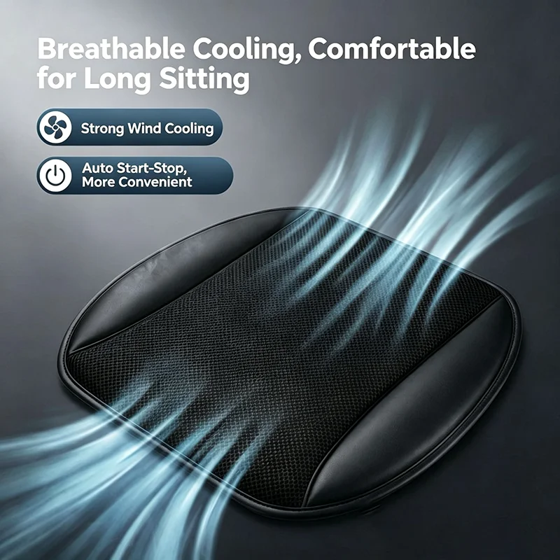 For Nissan Patrol Y62 Ventilated Seat Cushions Breathable and Breathable Nissan Armada USB Fan Cooling Pad Summer Essential