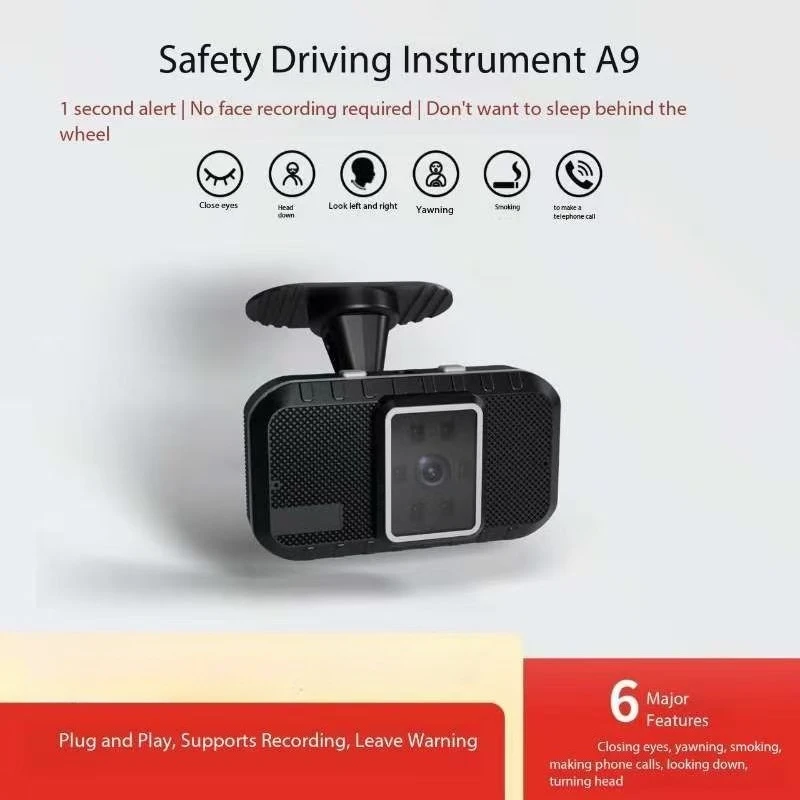All-in-1 plug & play A9 DMS AI Intelligent Driving Assistant Front AHD Anti-Tiredness Alert Fatigue Sleepy GPS camrera Reminder
