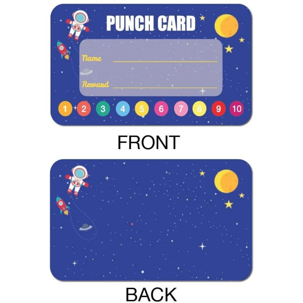 50pcs, Motivational Cartoon Punch Card, Rewards Kid, Classroom Teacher Incentive Loyalty Behavior, Classroom Favor, Student Gift