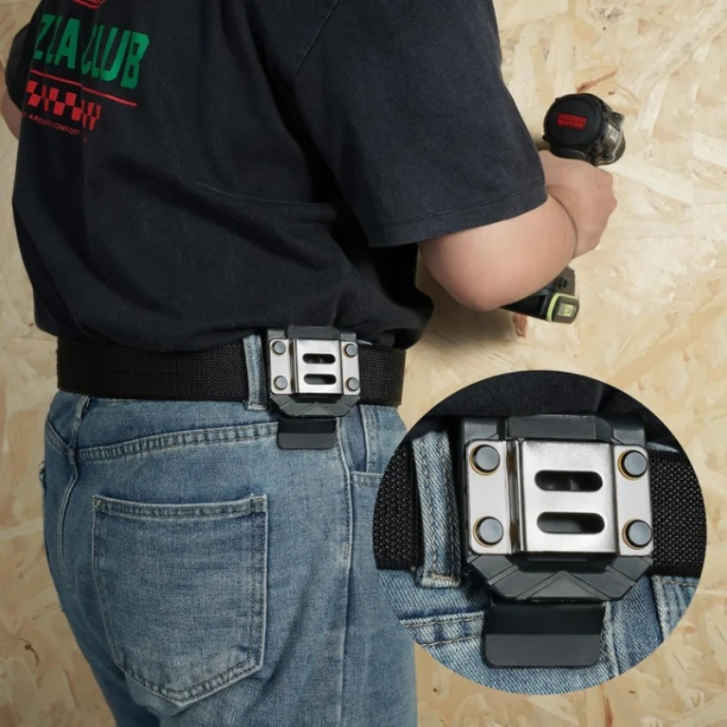 Drill Holder Belt Clip Heavy Duty Tape Measure Belt Holder Cordless Drill Holder Tape Measure Holder Tool Hanger Clips Organizer