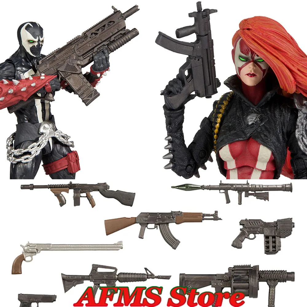 1/12 Scale Anime Soldier Weapon Accessory Kit Sniper Gun Submachine Gun Accessory For Diy 6Inch 7Inch Action Figure Model Toys