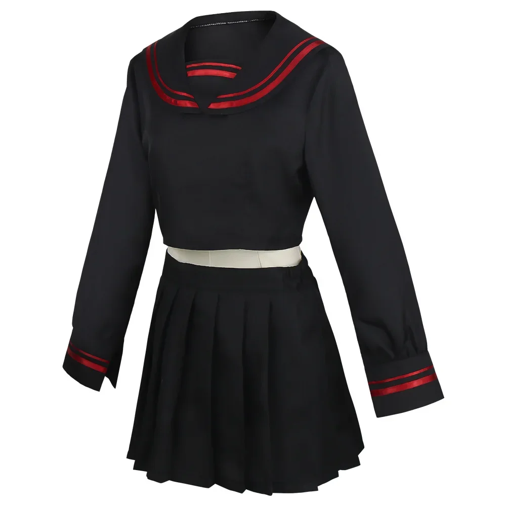 Yuzuha Cosplay Costume Shiba Anime Tokyo Revengers Cos Girl Dress Black Sailor Suit Top Skirt Set Halloween Party Role Play