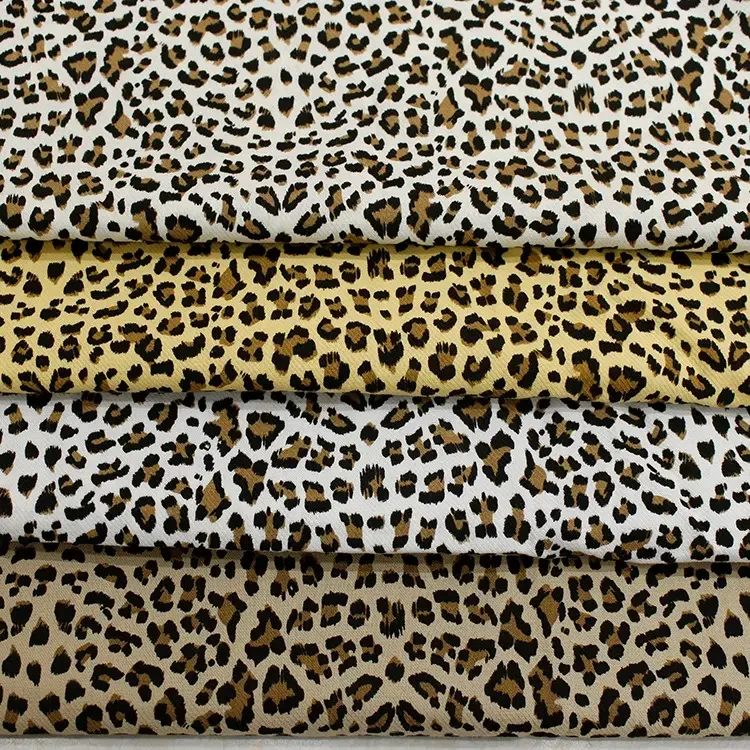 Wholesale Leopard Camouflage Printed Washed Organic 100% Cotton Fabric For Fashion Shoe Shirt