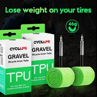 CYCLAMI 2 uds ultraligero carretera MTB29 bicicleta TPU tubo interior neumático válvula francesa FV 45mm para grava 700C 32C 35C 37C 40C 47C súper ligero