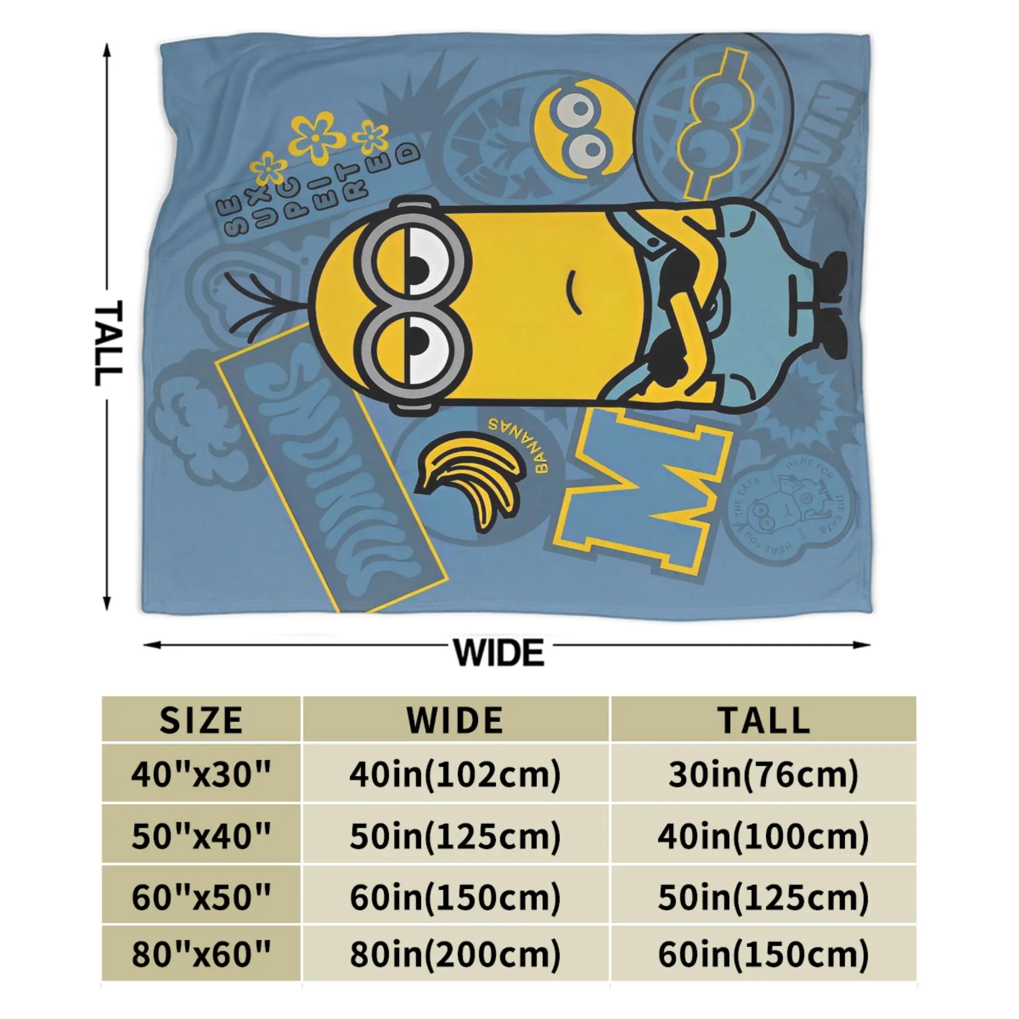 بطانيات فائقة النعومة مكتب السفر M-Minions كيفن المخملية رمي بطانية الفانيلا المفرش لسرير الأريكة غطاء سرير أريكة جمالية #6