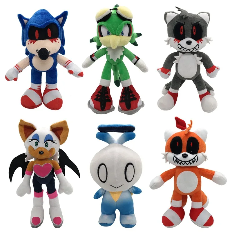 Cartoon Anime Super Sonic High-Quality Soft Plush Doll Sonic Tails Knack Plush Toy Hedgehog Doll Toys Children's Christmas Gift - view 2