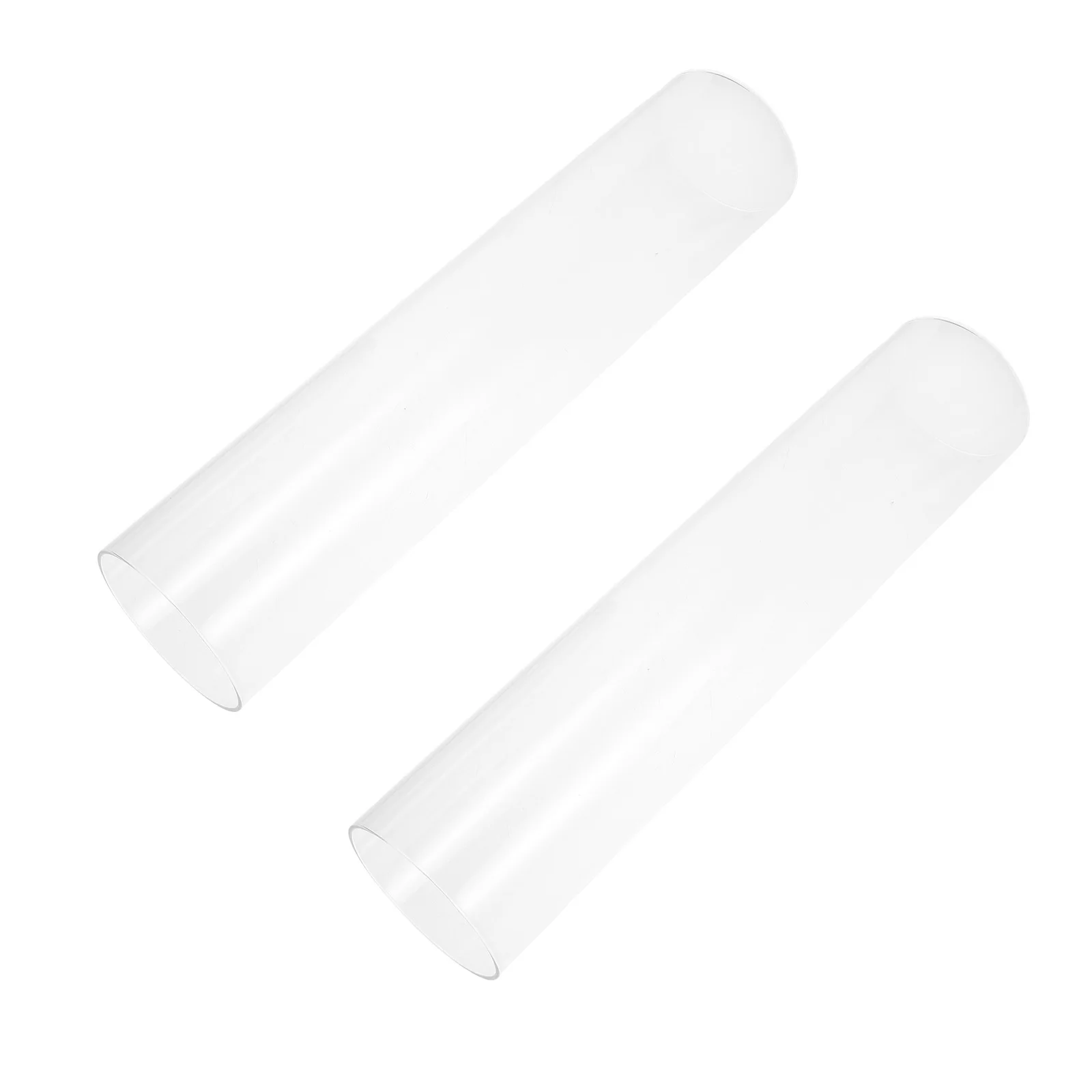 2Pcs Glass Hurricane Shade Clear Windproof Cylinder Cover for Pillar Candles Tall Holder Outdoor Wedding Party Decor