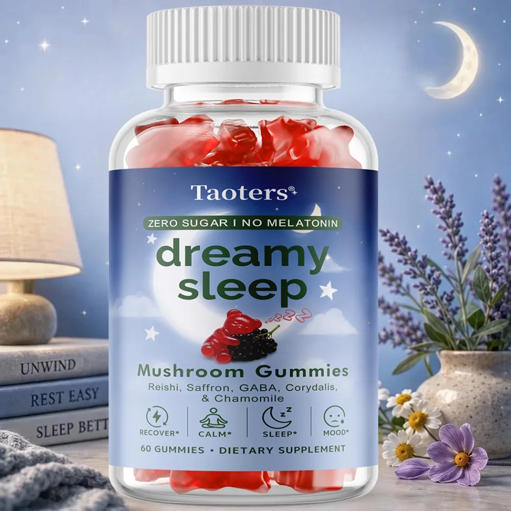 Reishi Mushroom + Saffron Supplements Gummies, Improves Blood Circulation, Soothes Nerves, and Regulates Immunity