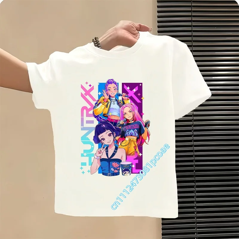 2026 New children's pure cotton short-sleeved cartoon print Girls' casual top, children's summer T-shirt, boys' sports shirt