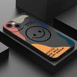 Cute Cartoon Smile Face Phone Case For iPhone 17 16 15 14 13 12 11 Pro Max 16 Plus 16E 17 Air Shockproof Soft TPU Silicone Cover