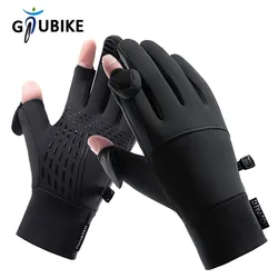 GTUBIKE 1 Pair Winter Fishing Gloves for Men Women Waterproof Touch Screen Gloves Outdoor Running Cycling Skiing Gloves