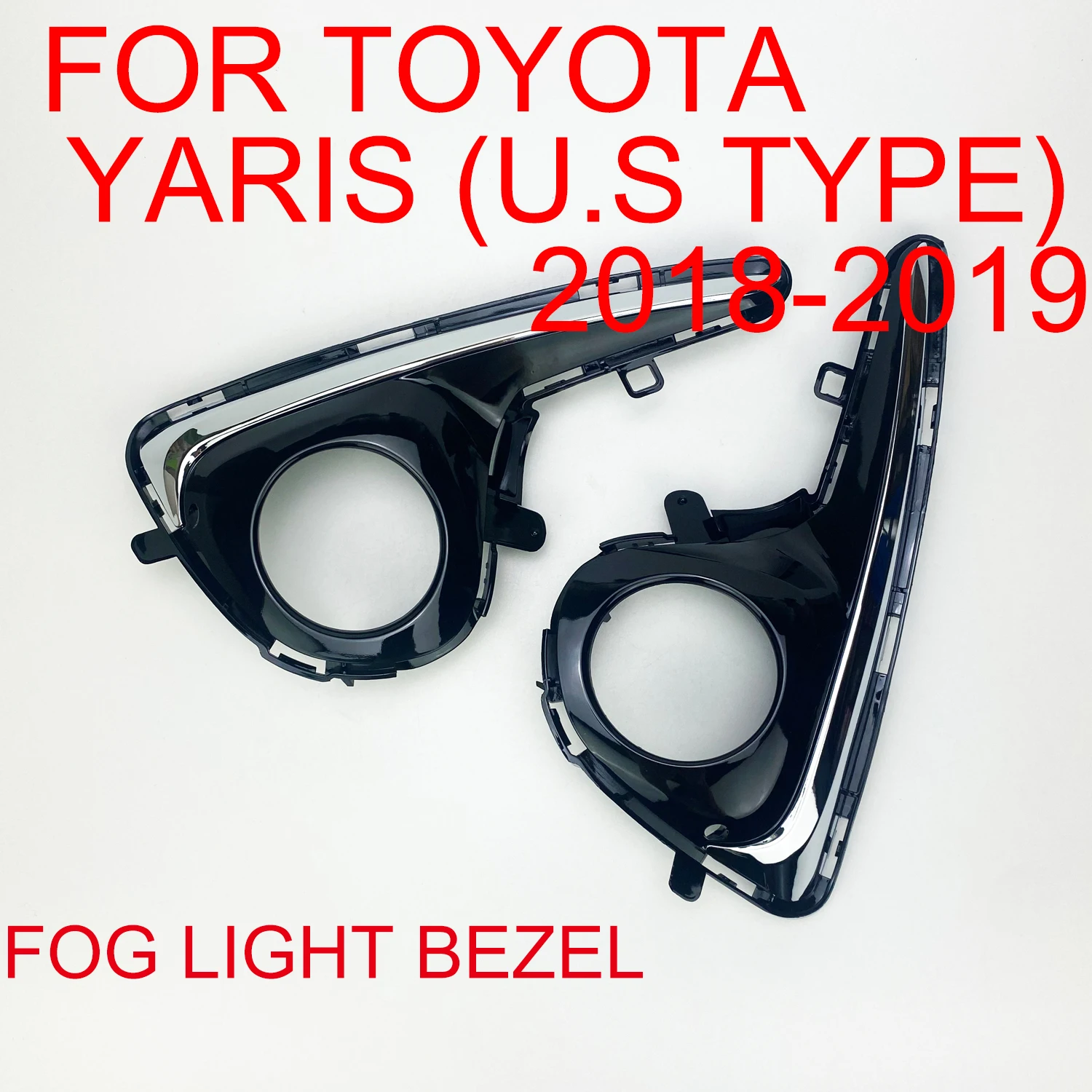 

Front Bupmer Fog Light Bezel Frame Trim Cover For Toyota Yaris Hatchback 2018 2019 Right + Left Side 814820D340 814810D360