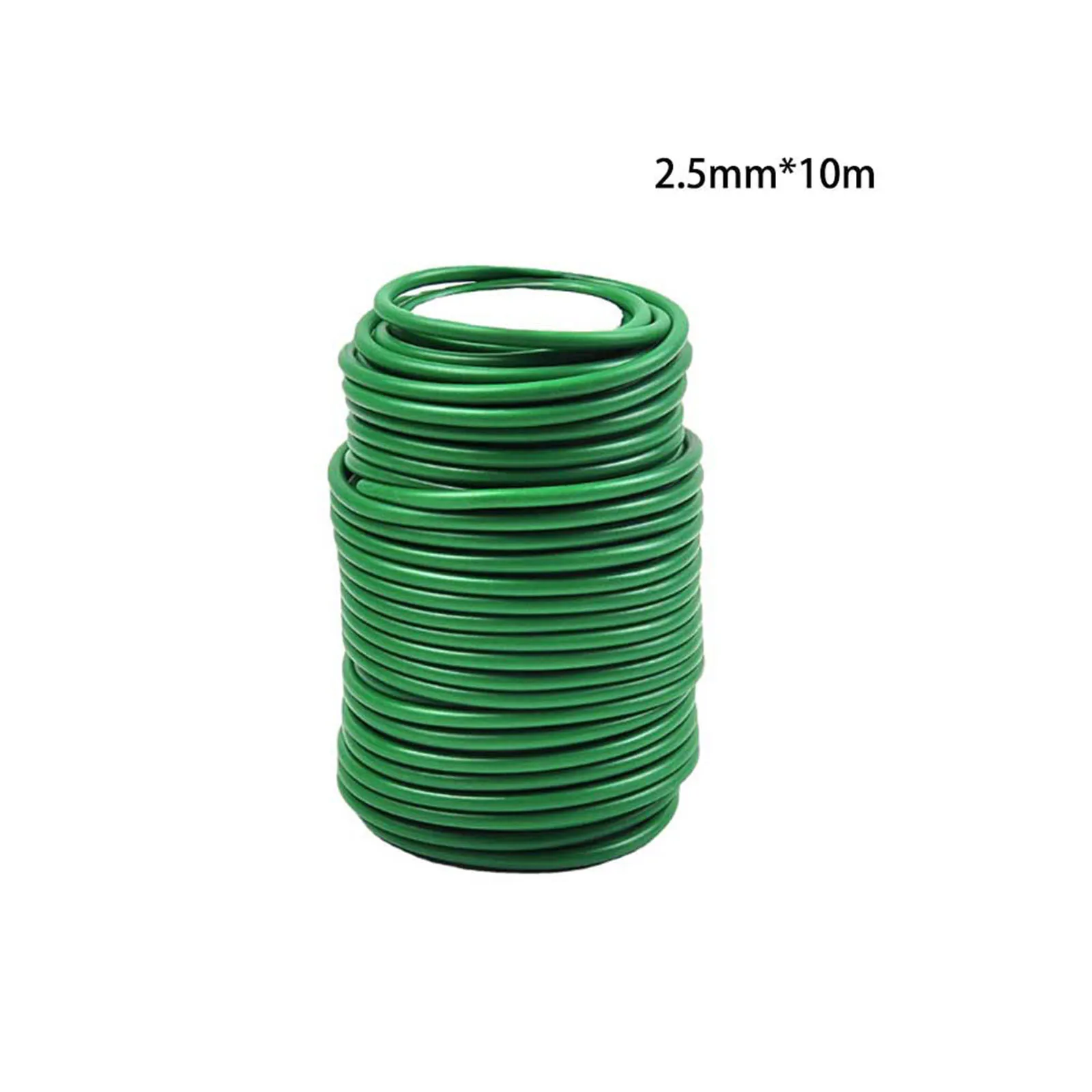 8m/10m Plant Twine Green Soft Flexible Bendy Garden Support Wire Cable Twist Tie Reusable Rubber Coated Steel Wire