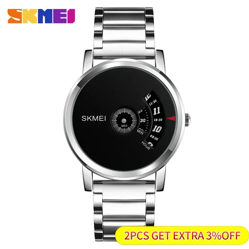 SKMEI 1260 Top Luxury Brand Wristwatches Male Clock Relogio Masculino Men\'s Quartz Watch Waterproof Full Steel Fashion Watches