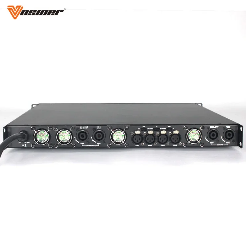 مضخم الصوت بنظام الصوت Vosiner K4-1700 وحدة مضخم الصوت الاحترافية لمكبر الصوت النشط