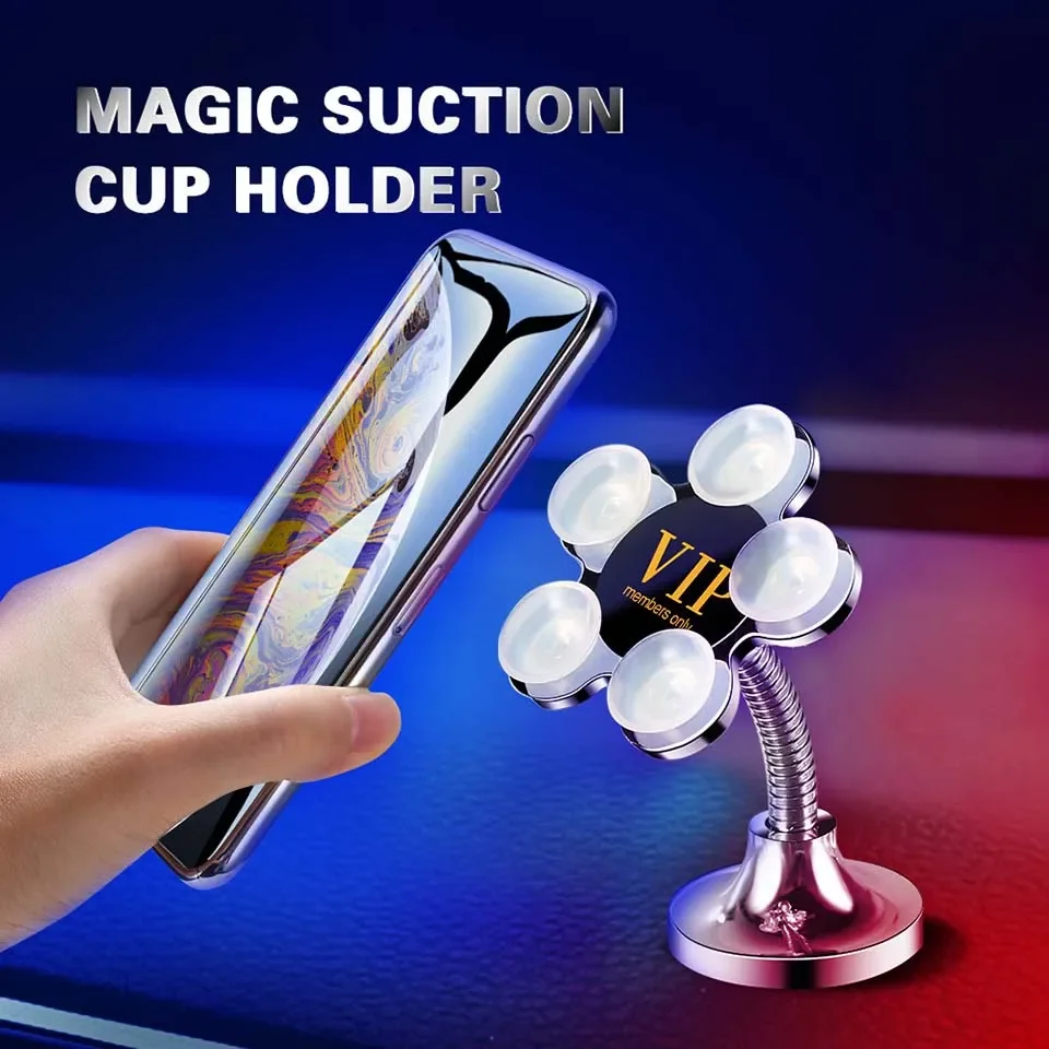 

Автомобильный держатель на присоске Magic Sucker для iPhone XS Huawei Samsung S10 Plus, вращающаяся на 360 градусов подставка для мобильного телефона