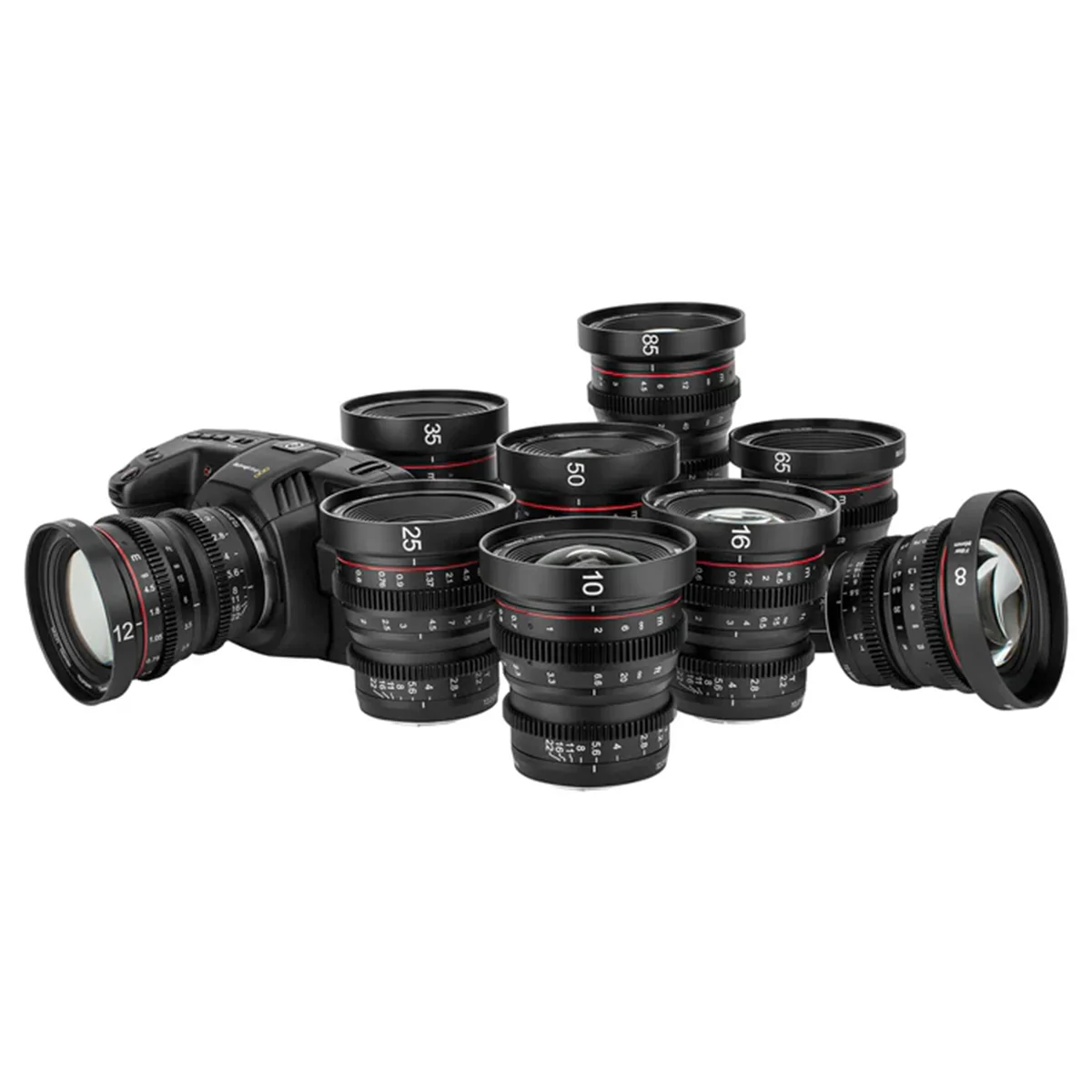 

Meike 8mmT2.9/10/12/16/25/35/50/65/85mm T2.2 Manual Focus Low Distortion Prime 4K Cine Lens for Olympus Panasonic M43