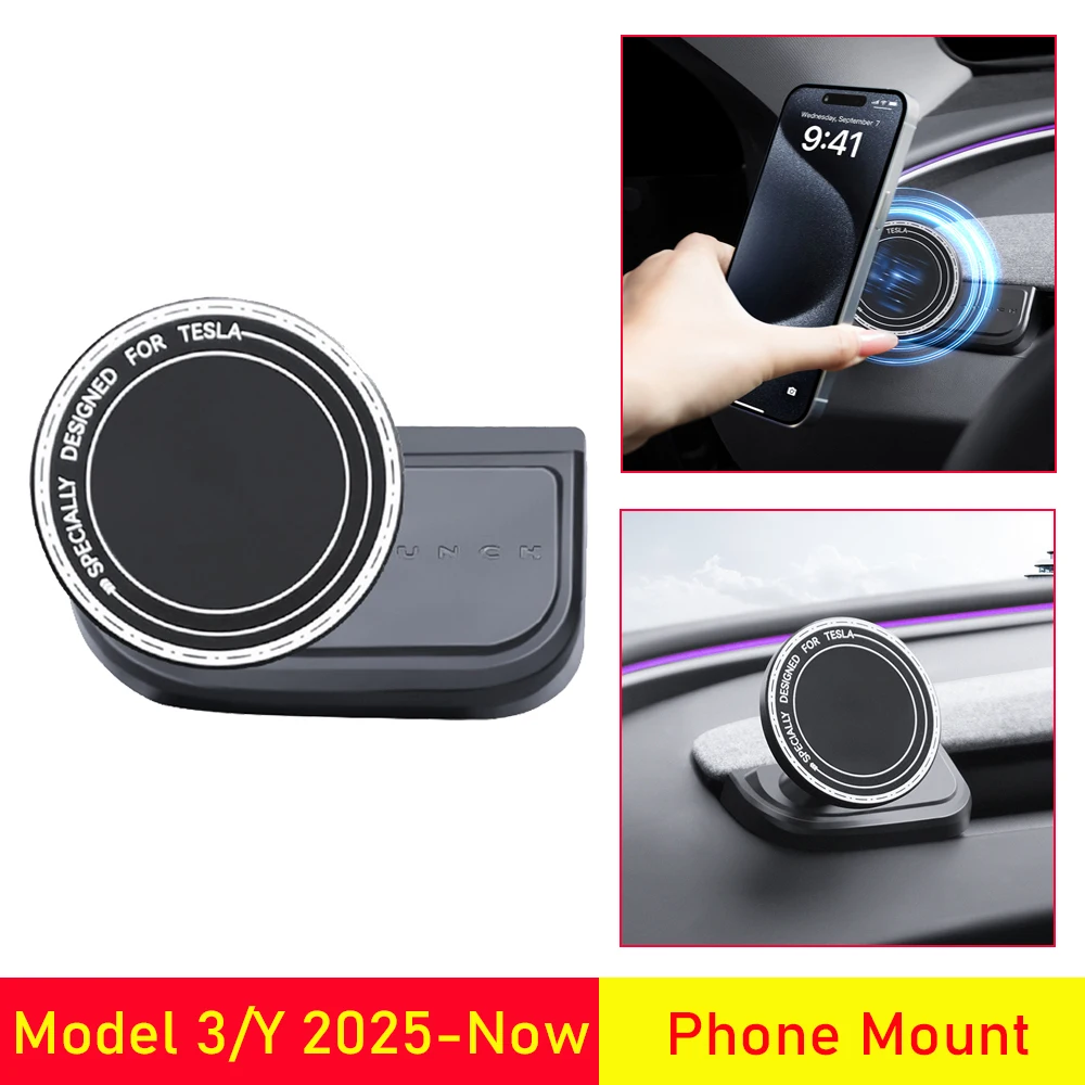 Ímã forte magsafe montagem do telefone para tesla modelo y juniper modelo 3 2025 2026 suporte do telefone suporte de navegação acessórios do carro