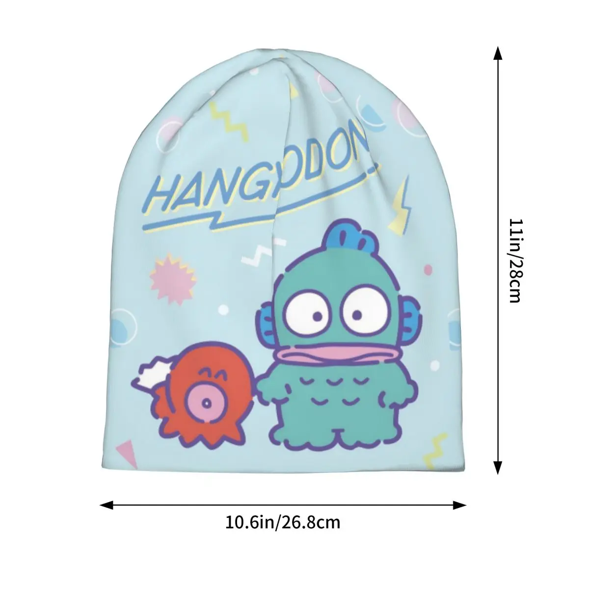 Kawaii الأسماك Hangyodon بونيه القبعات كول الشارع Skullies قبعة صغيرة الرجال النساء الدافئة ذات الاستخدام المزدوج قبعات #2