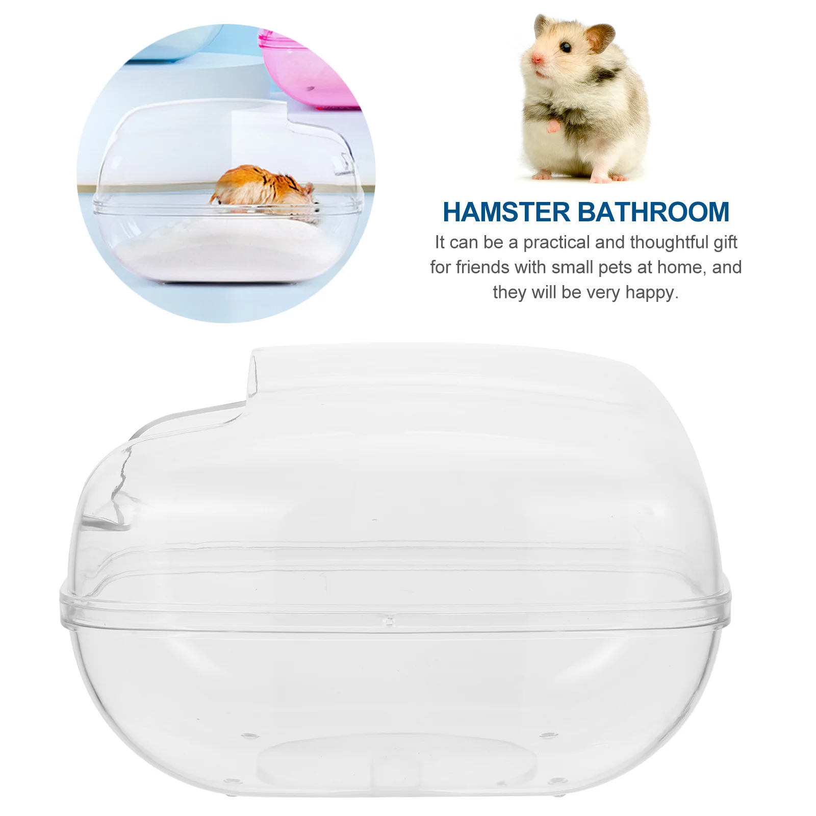 مكافحة الرش حوض استحمام الرمل للهامستر شينشيلا شفافة صغيرة حوض استحمام للحيوانات الأليفة قفص ملحق الهامستر الحمام دش حوض #2