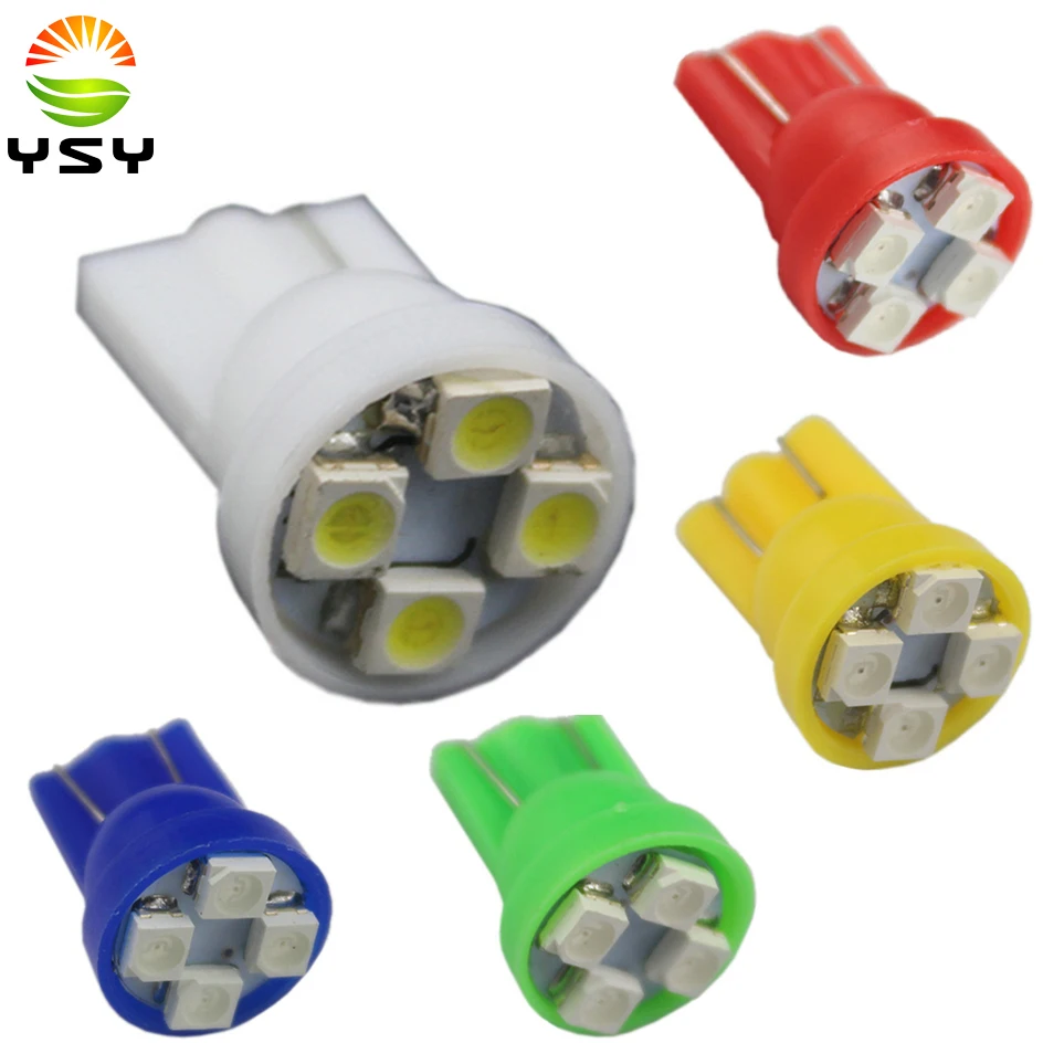 

2000x YSY Wholesale T10 Led 194 168 1210 4 SMD 4 LED Super Bright LED Light Bulbs White Reading Light Car Door Light 12V