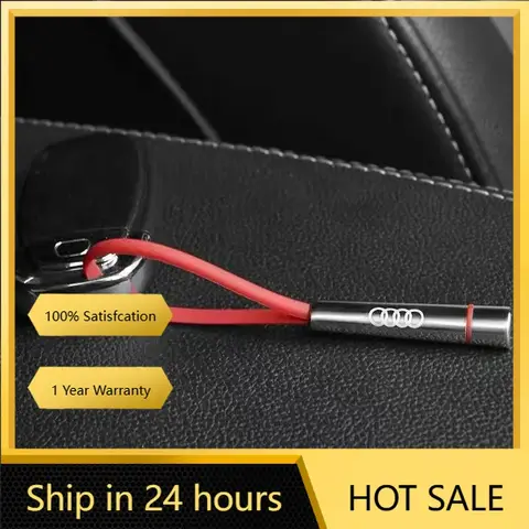 2025 핫카 로고 키링 카본 가죽 고급 자동차 키체인 (아우디 A3 A4 A5 A6 A7 A8 S3 S4 Q2 Q3 Q5 Q7 자동차 스타일링 자동차 액세서리)