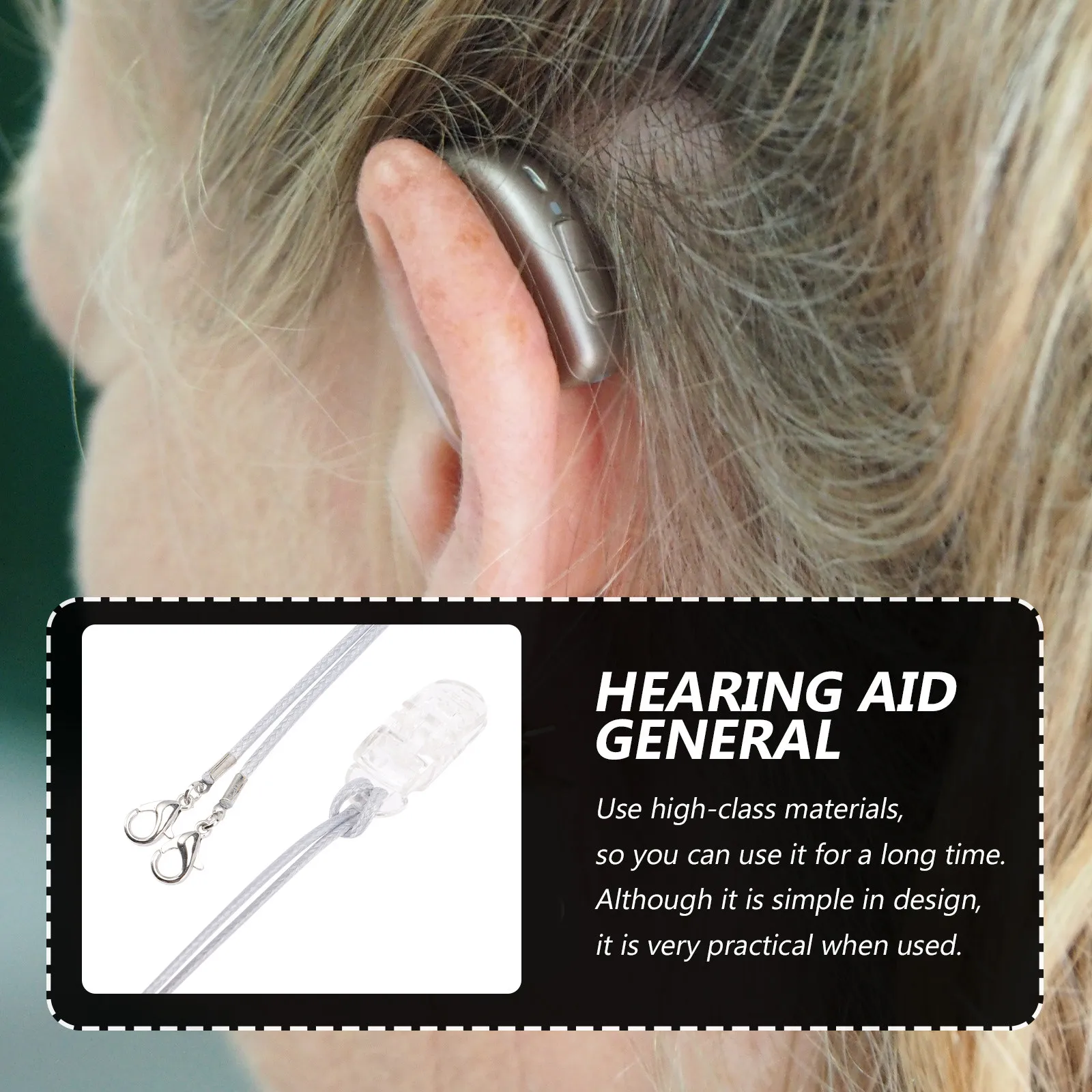 

3Pcs Anti-Loss Hanging Rope Clip Holder Soft Flexible ABS Nylon Material Easy Fasten Remove for Elderly Kids Adults