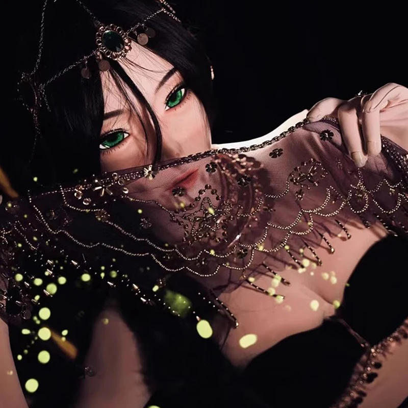 Customized Female Sweet Girl Resin Half Head/Full Head OR Kigurumi BJD Eyes Crossdress Cosplay Japanese Anime Role Mask