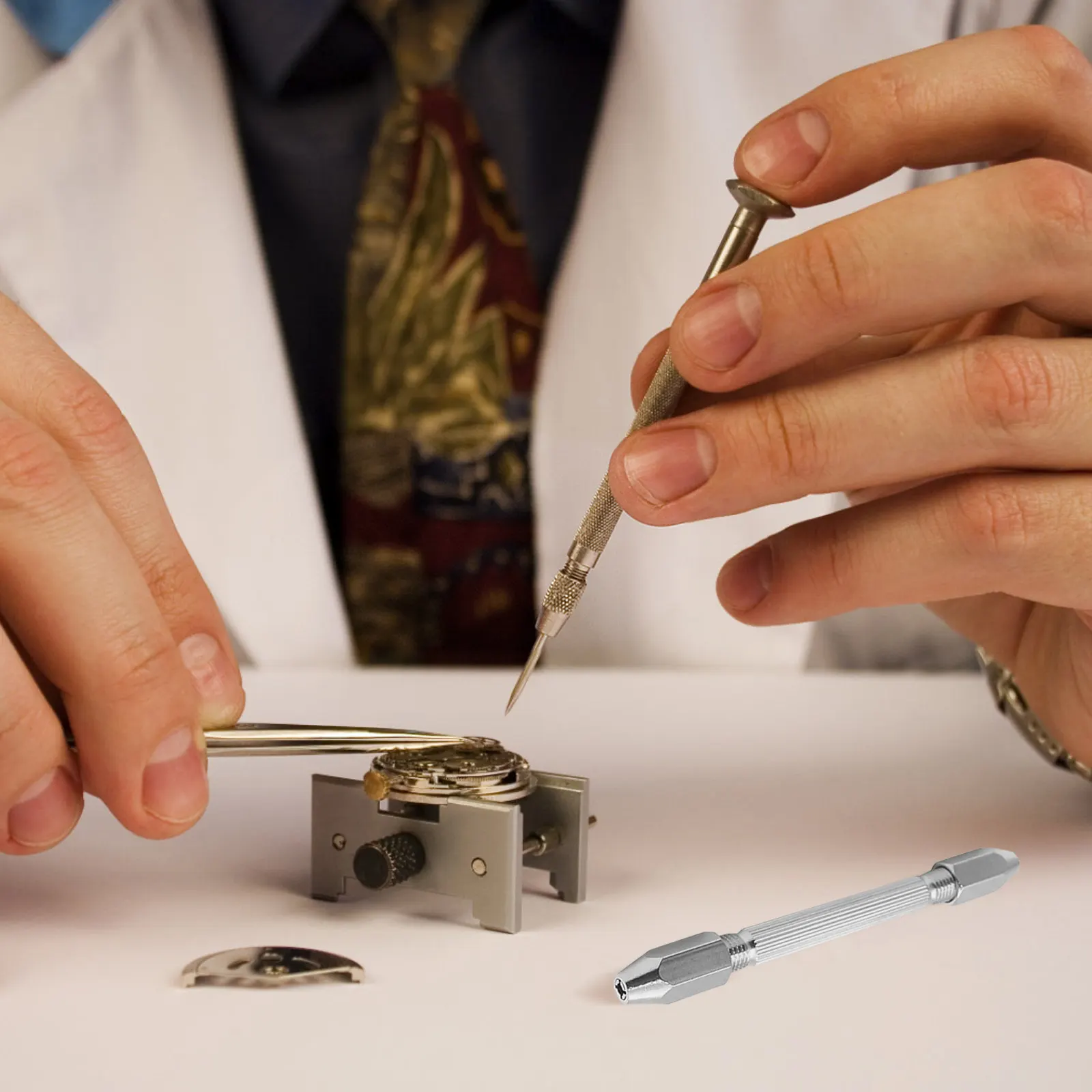 

Набор из 2 шт. шестигранных двусторонних ручных мини-дрелей (сверлок) из высокоскоростной латуни, идеально подходящих для резьбы по дереву, пластику, янтарю, ремонта часов