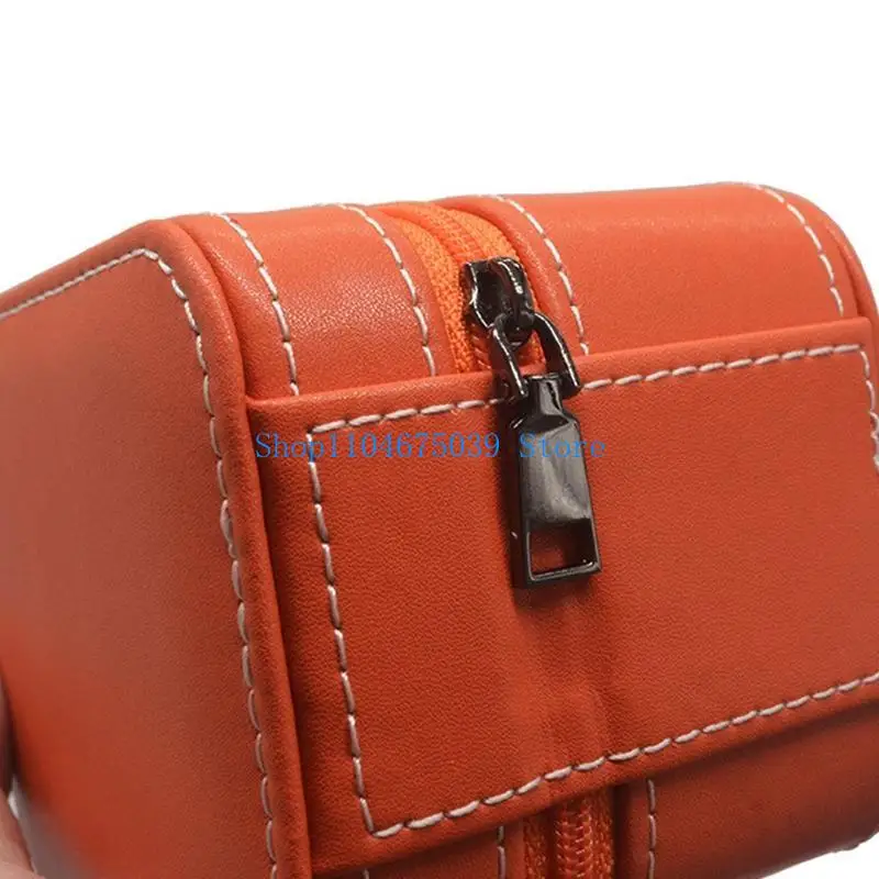 5asd Single Slot Watch for Case PU Leather Watch Roll for Jewelry Storage Detachable Anti-Slide Pillow & Bro