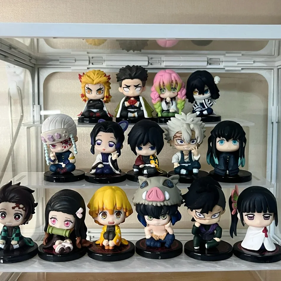 Anime Demon Slayer Figure Kamado Tanjirou Nezuko Action Figure Pvc Model Toys Zenitsu Figurine Inosuke Kimetsu Yaiba Figura Gift
