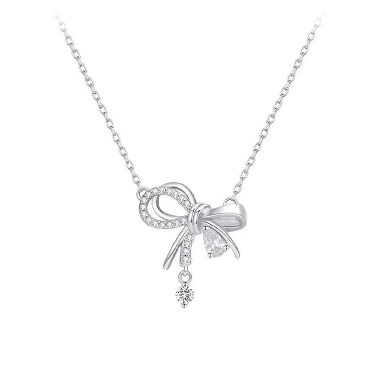 Ожерелье с бантом, женское фэнтези, звезда мечты, луна, три секунды, сердцебиение, бабочка, мечта, ангел, сердце, свет, цепочка на ключицу