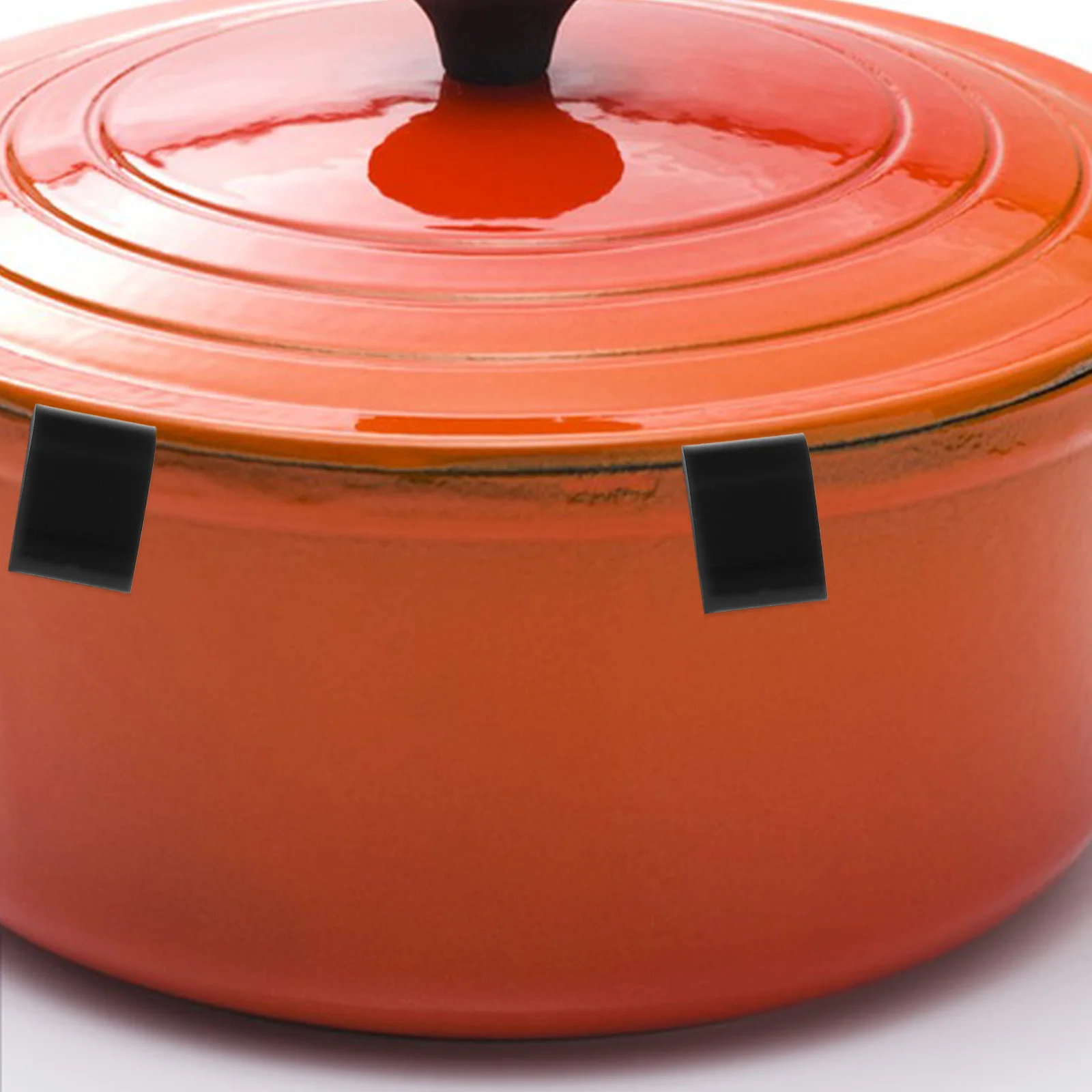 

8Pcs Non-Slip Pot Lid Lifters Oven Bumper Protectors Silicone Cookware Clips Replacement Black Plate Protectors for