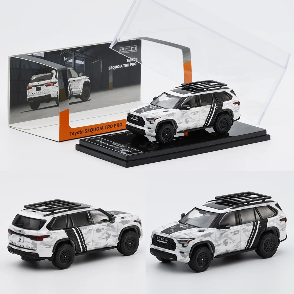 

GCD 1/64 Sequoia - White Camo (Left-Hand Drive) Model Cars Vehicle Diecast Car Collection Toy Station Vehicle with Display Box