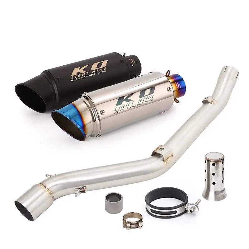 

Exhaust Pipe For Suzuki DRZ400 S \ SM 2000-2022 Motorcycle Mid Link Pipe Muffler Escape Connect Tube Slip On Stainless Steel