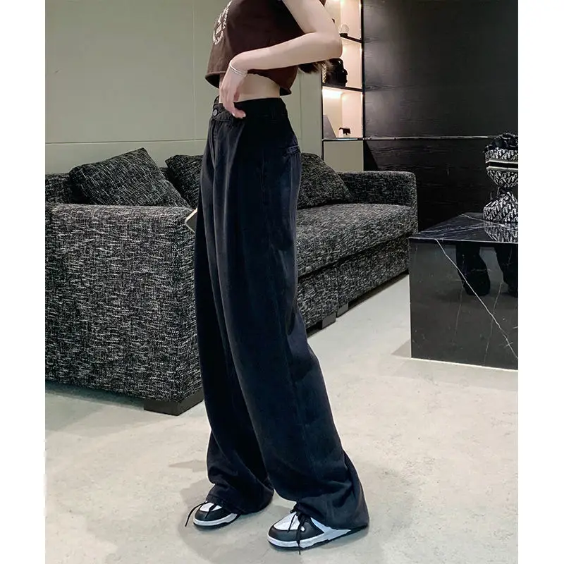 Y2k queimado jeans mulher térmica inverno quente velo forrado engrossado moda feminina confortável aconchegante macio pelúcia veludo