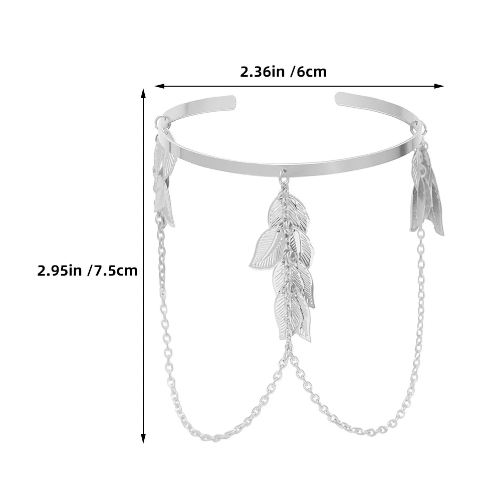1 قطعة ورقة هندسية شرابة الذراع سلسلة مادة الحديد دائم ملابس بسيطة كل مباراة الإناث الذراع قلادة موضة النساء الذراع