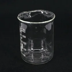 250ml Low Form Beaker Chemistry Laboratory Borosilicate Glass 3.3 Transparent Beaker Thickened with spout