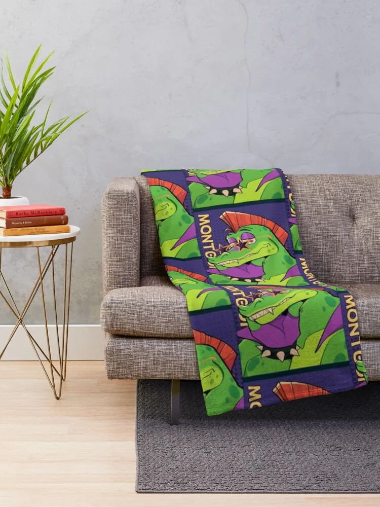 Montgomery Gator Fnaf Monty Throw Blanket Beach Loose Blankets