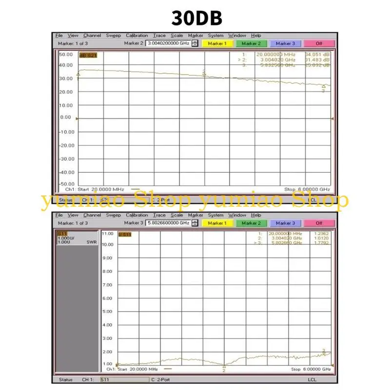 587B 10MHz-6GHz 10DB 30DB 20DB 40DB Gains Alto Amplificadores Flatoresce