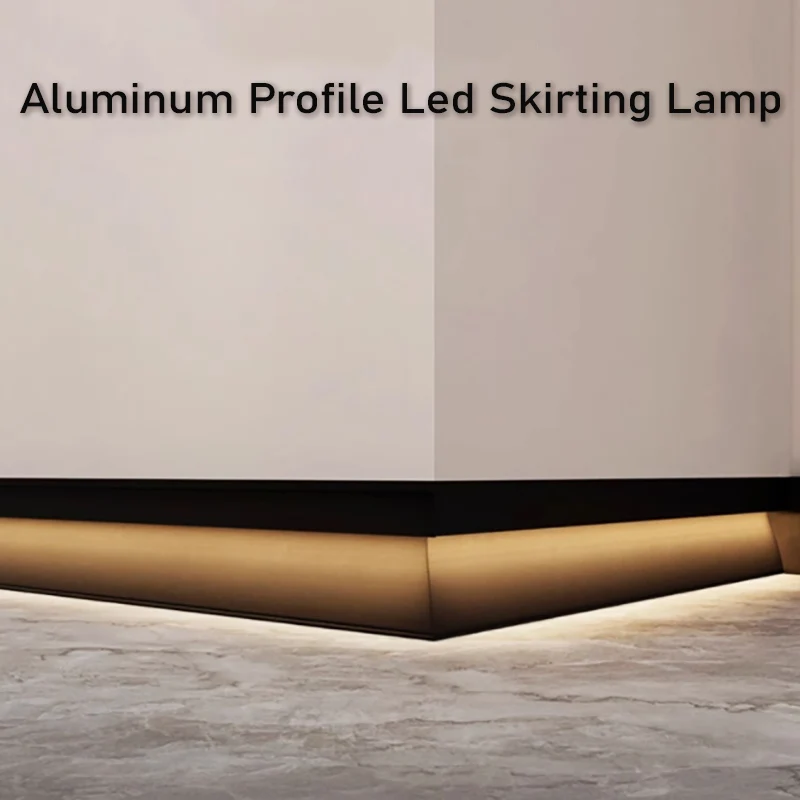 

Aluminum Profile Led Skirting Line Luminous Light Embedded Hidden Linear Lamp Invisible Corridor Stair Baseboard Bar Strip Lamp