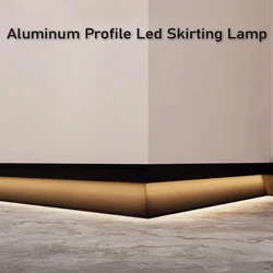 Aluminum Profile Led Skirting Line Luminous Light Embedded Hidden Linear Lamp Invisible Corridor Stair Baseboard Bar Strip Lamp