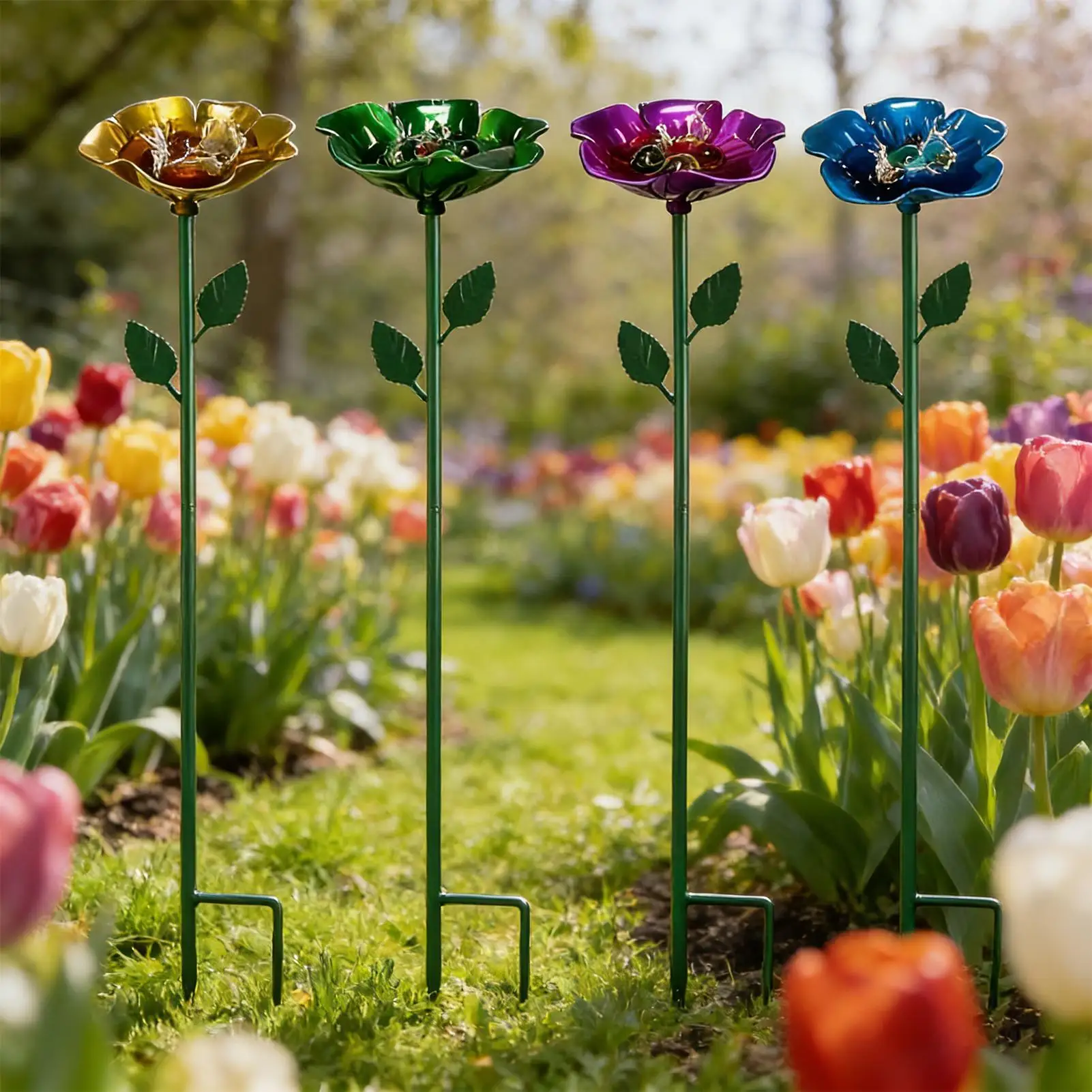 4pcs-bee-watering-station-metal-bee-water-feeder-multi-function-butterfly-bath-bowl-standing-bee-feeder-for-garden-yard-decor