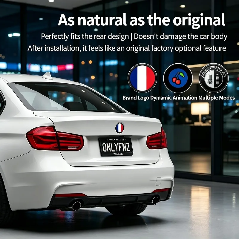 For E46 E90 F30 F10 F20 G20 E87 E63 E60 F01 F02 G14 74mm 82mm Car Front Hood Emblem Trunk Rear badge logo Accessorie