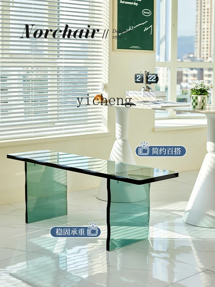 ZC Simple Acrylic Bench Bedroom Transparent Bed End Stool Home Living Room Leisure Stool